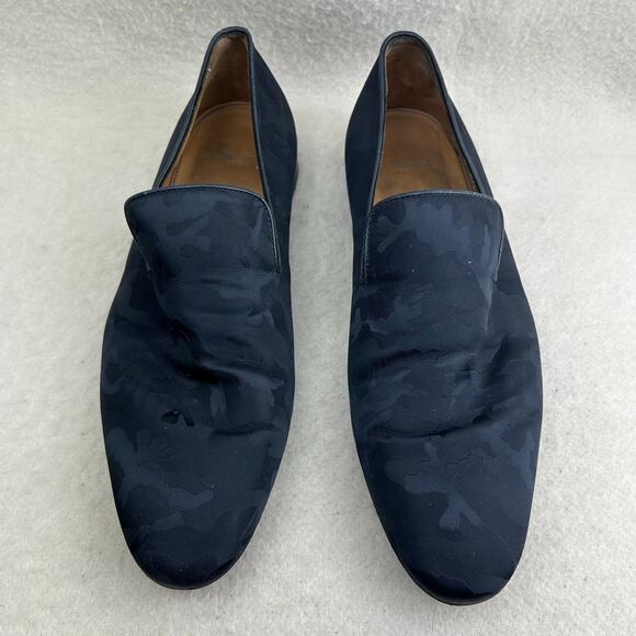 Paul Stuart Portland Men's Blue Navy Camo Venetian Loafers Formal Slip-On Sz 10M - Picture 11 of 13